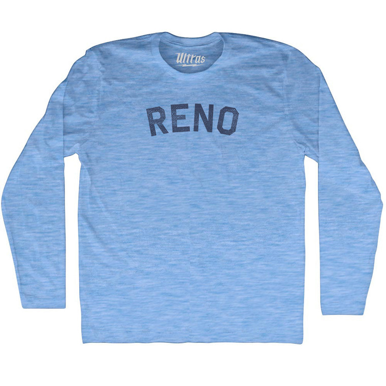 Reno Adult Tri-Blend Long Sleeve T-shirt - Athletic Blue