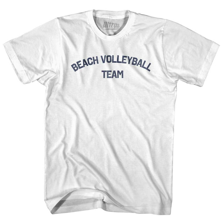 Beach Volleyball Team Womens Cotton Junior Cut T-Shirt - White