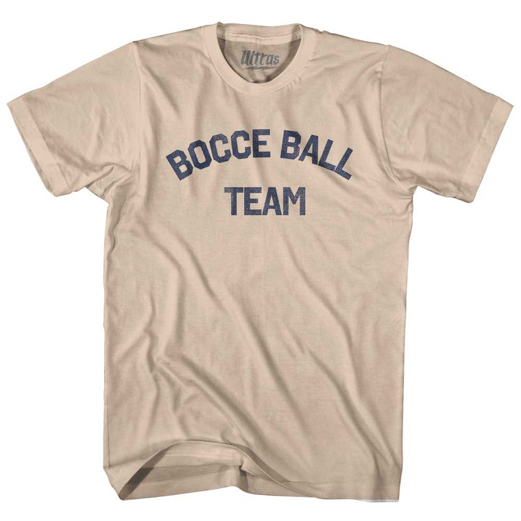 Bocce Ball Team Adult Cotton T-shirt - Creme