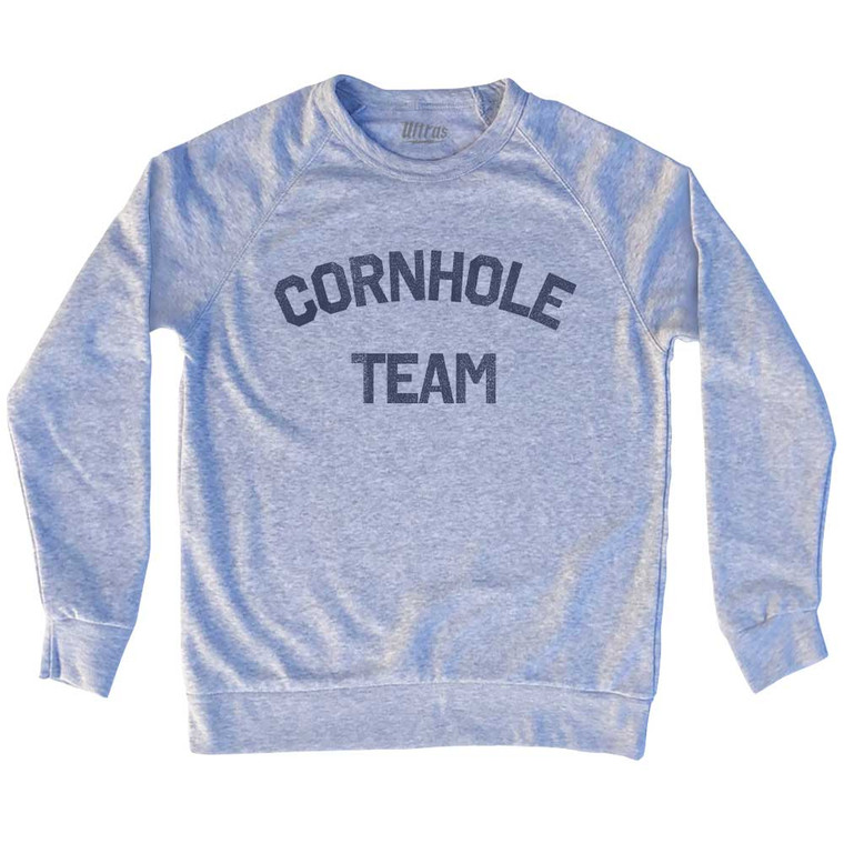 Cornhole Team Adult Tri-Blend Sweatshirt - Heather Grey