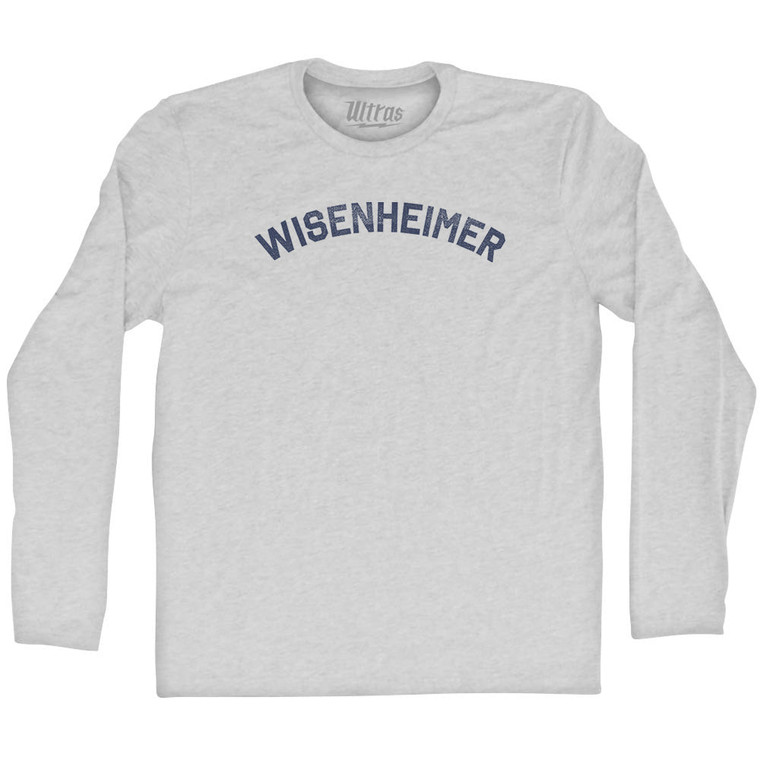 Wisenheimer Adult Cotton Long Sleeve T-shirt - Grey Heather