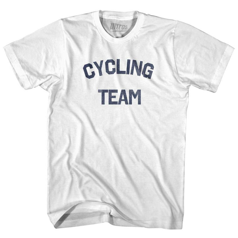 Cycling Team Womens Cotton Junior Cut T-Shirt - White