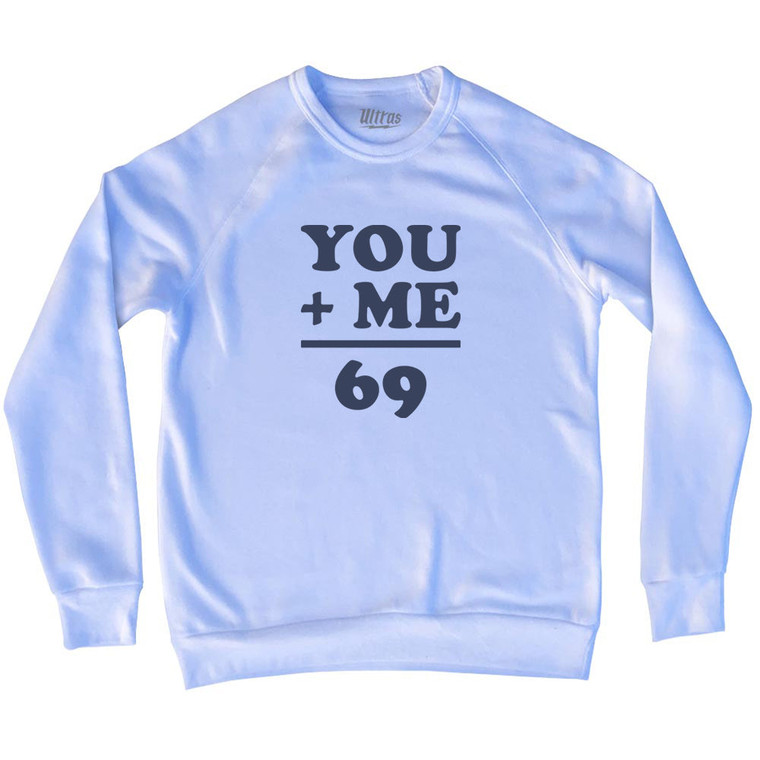 69 Math Equation Adult Tri-Blend Sweatshirt White