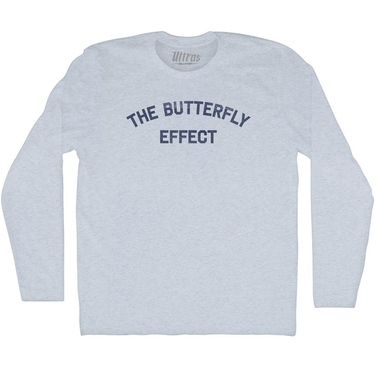 The Butterfly Effect Adult Tri-Blend Long Sleeve T-shirt - Athletic White