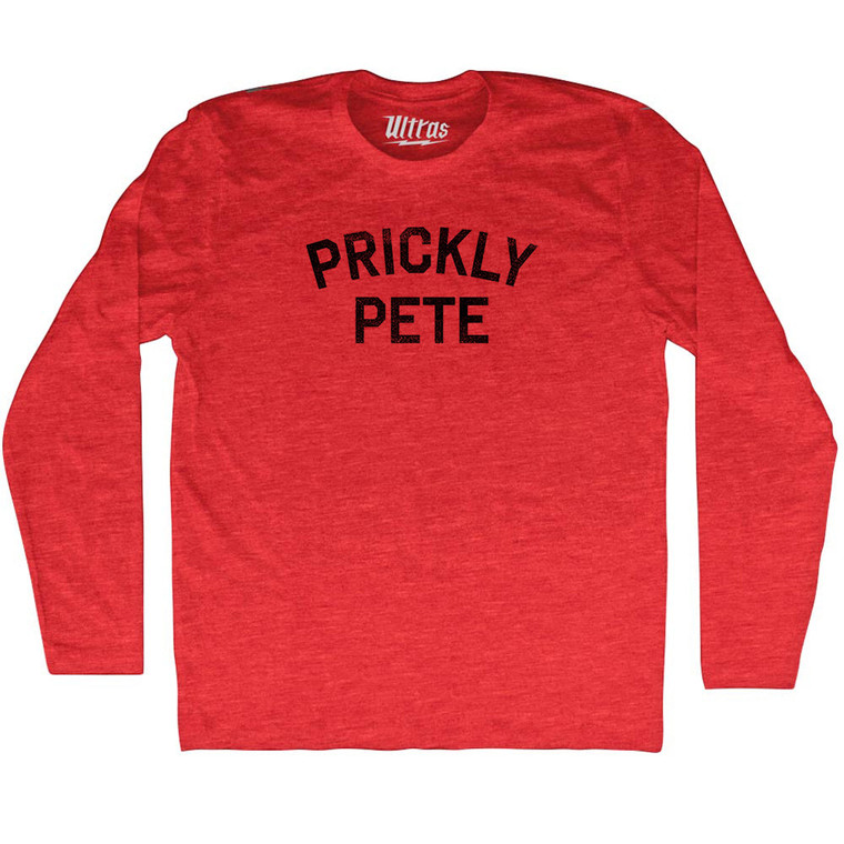 Prickly Pete Adult Tri-Blend Long Sleeve T-shirt - Athletic Red