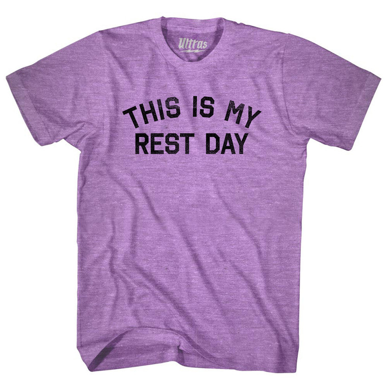 This Is My Rest Day Adult Tri-Blend T-shirt - Athletic Purple