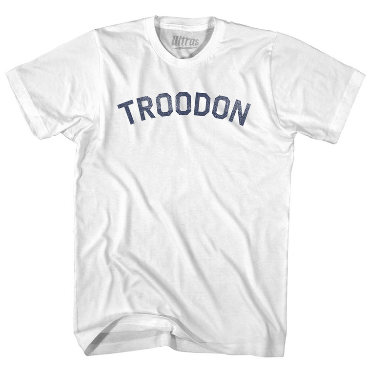 Troodon Womens Cotton Junior Cut T-Shirt - White