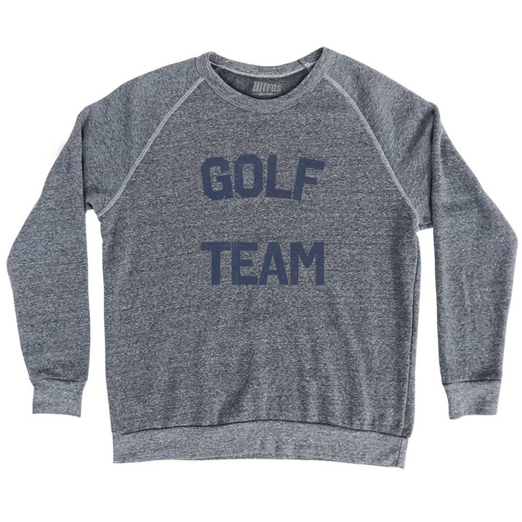 Golf Team Adult Tri-Blend Sweatshirt - Athletic Grey