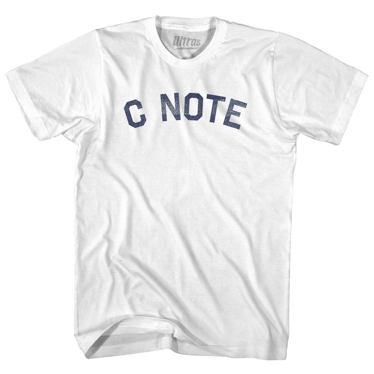 C Note Adult Cotton T-shirt - White
