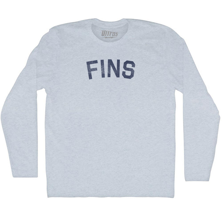 Fins Adult Tri-Blend Long Sleeve T-shirt - Athletic White
