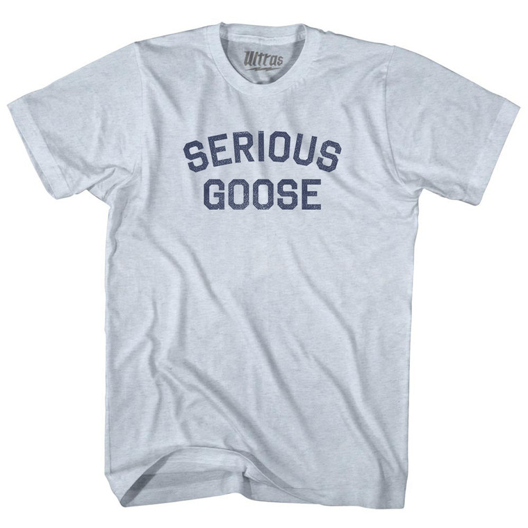 Serious Goose Adult Tri-Blend T-shirt - Athletic White