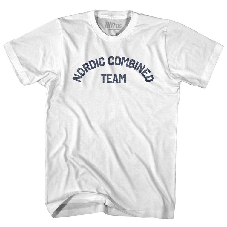 Nordic Combined Team Adult Cotton T-shirt - White