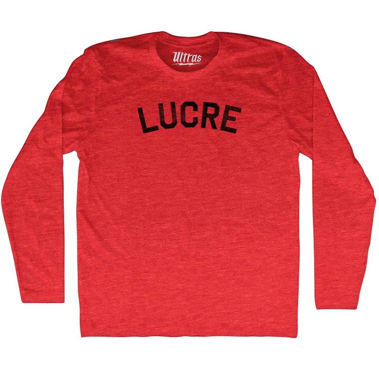 Lucre Adult Tri-Blend Long Sleeve T-shirt - Athletic Red