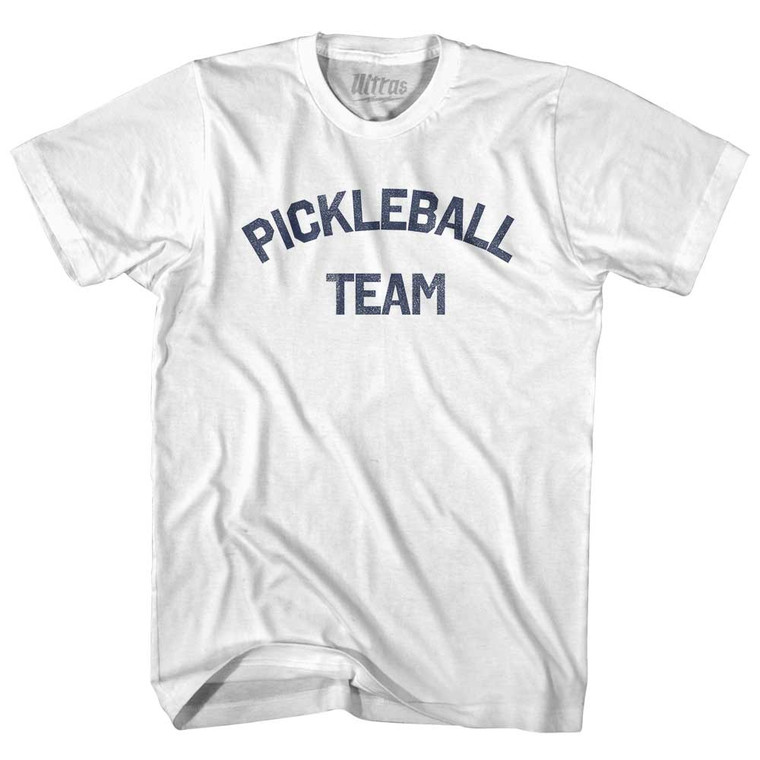 Pickleball Team Adult Cotton T-shirt - White