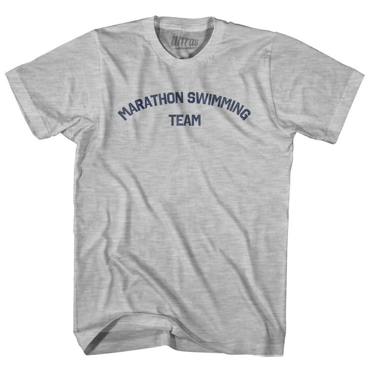 Marathon Swimming Team Adult Cotton T-shirt - Grey Heather