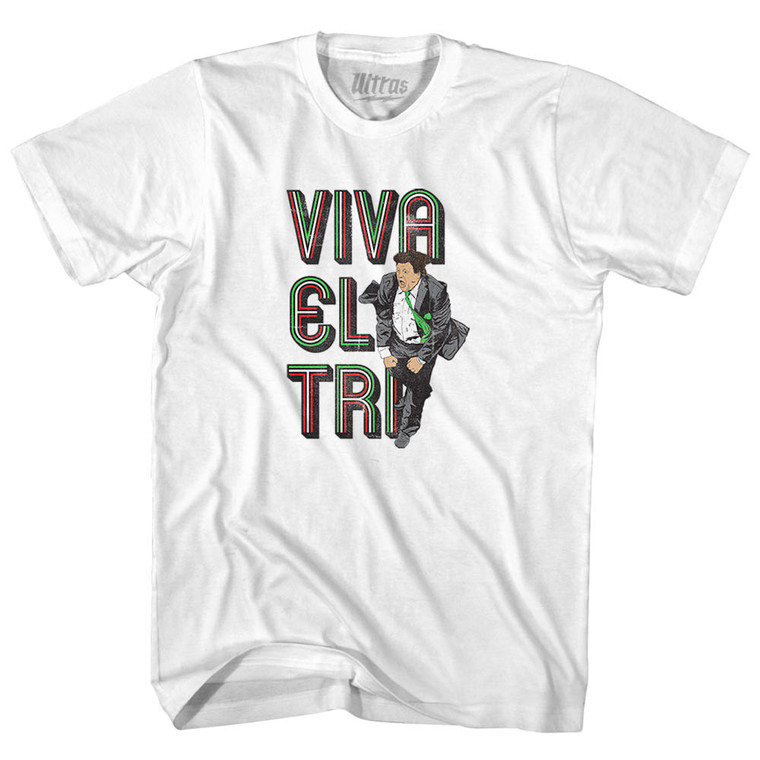 Viva El Tri Mexico Soccer Miguel Herrera Adult Cotton T-shirt - White