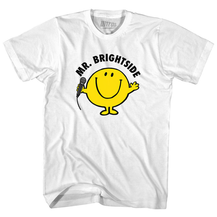 Mr. Brightside Microphone Adult Cotton T-shirt - White