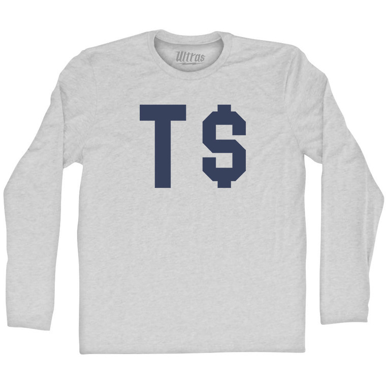 T Money Adult Cotton Long Sleeve T-shirt - Grey Heather