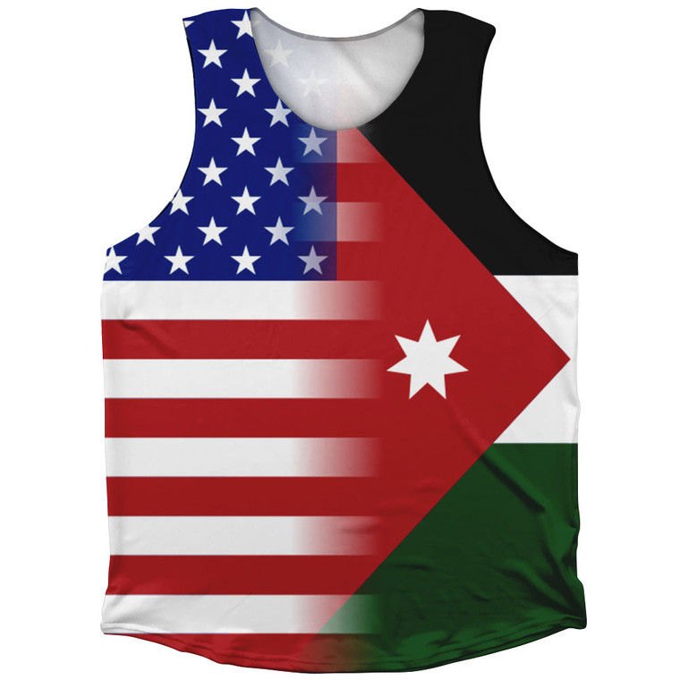 American Flag And Jordan Flag Combination Athletic Tank Top