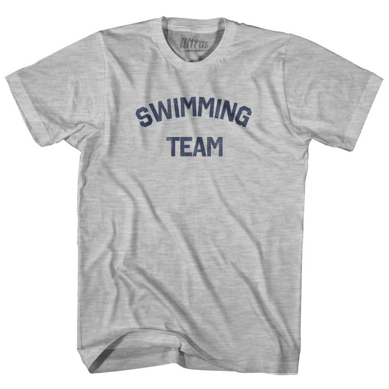 Swimming Team Adult Cotton T-shirt - Grey Heather