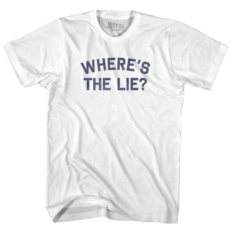 Where's The Lie Womens Cotton Junior Cut T-Shirt - White