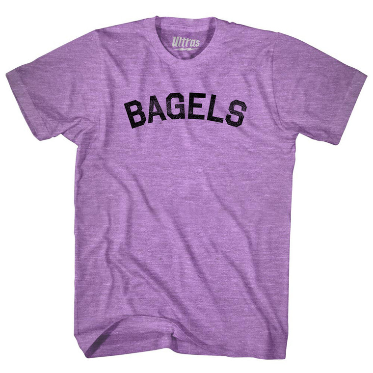 Bagels Adult Tri-Blend T-shirt - Athletic Purple