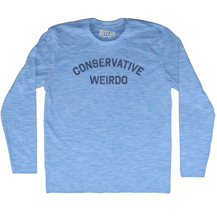 Conservative Weirdo Adult Tri-Blend Long Sleeve T-shirt - Athletic Blue