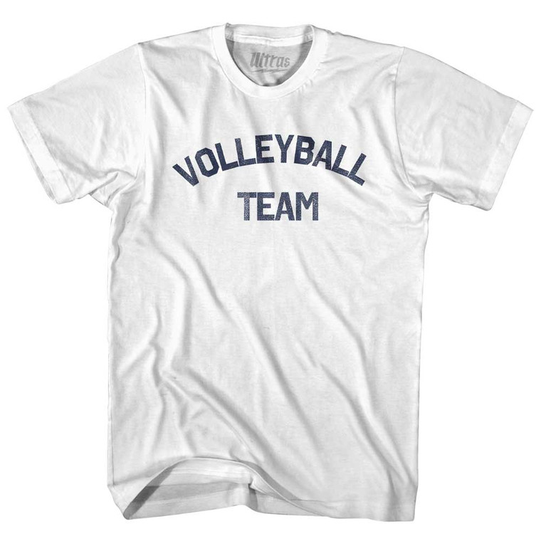 Volleyball Team Adult Cotton T-shirt - White