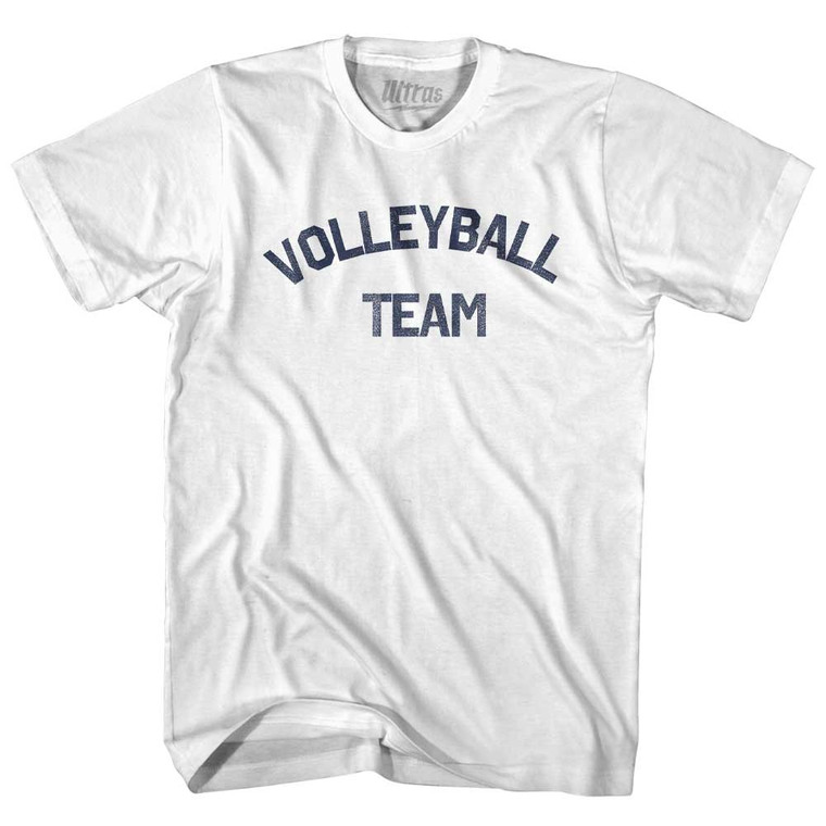Volleyball Team Womens Cotton Junior Cut T-Shirt - White