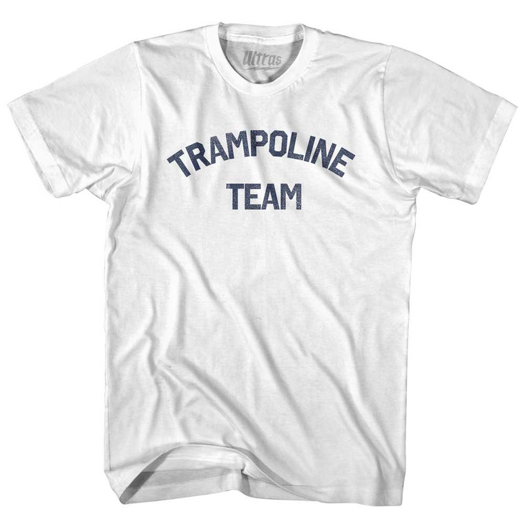 Trampoline Team Adult Cotton T-shirt - White