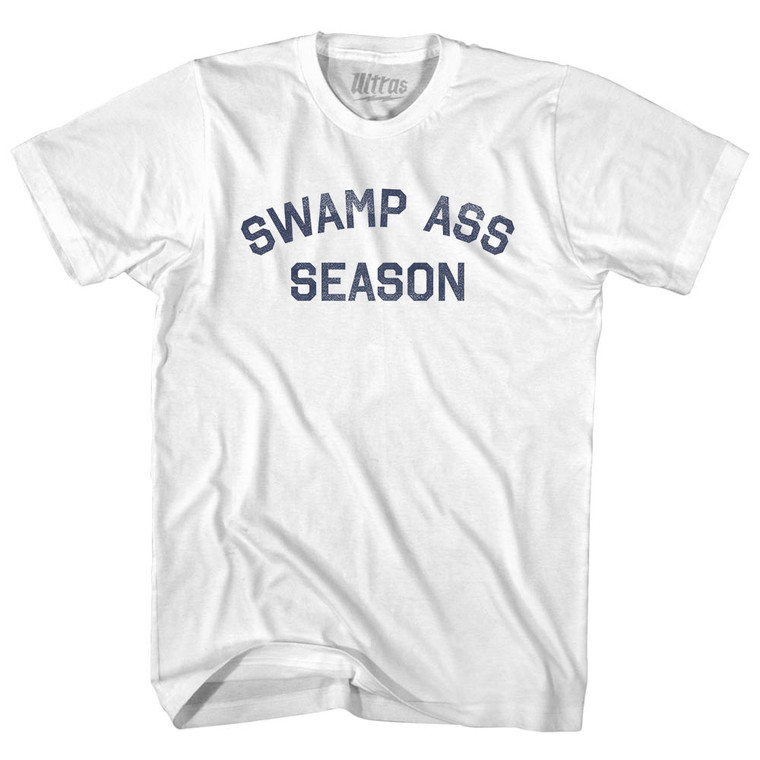 Swamp Ass Season Adult Cotton T-shirt - White