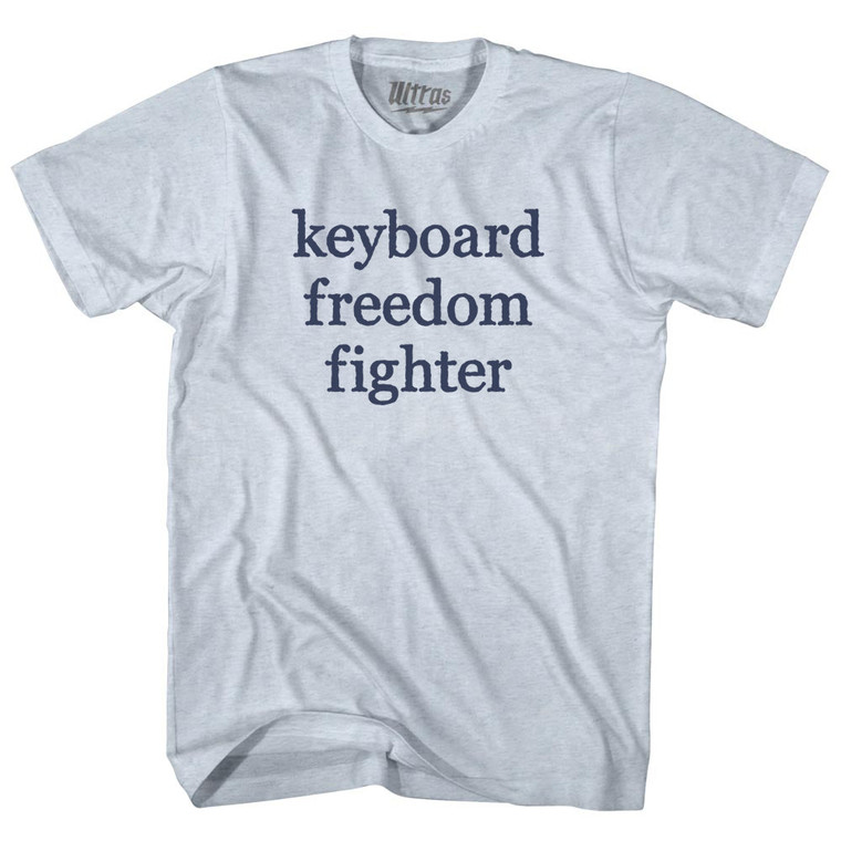 Keyboard Freedom Fighter Rage Font Adult Tri-Blend T-shirt - Athletic White