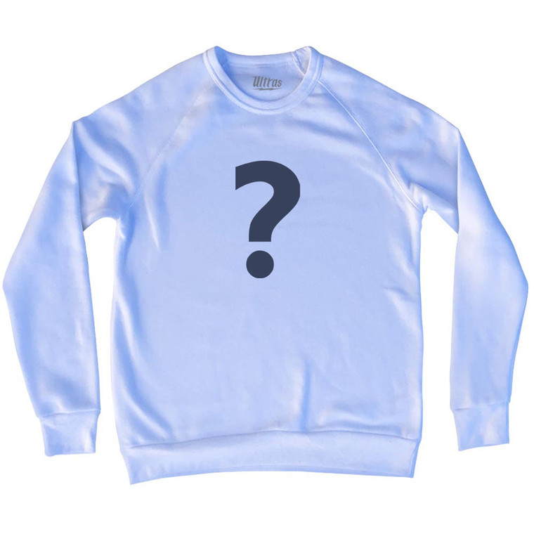 Question Mark Adult Tri-Blend Sweatshirt - White