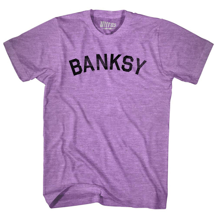 Banksy Adult Tri-Blend T-shirt - Athletic Purple