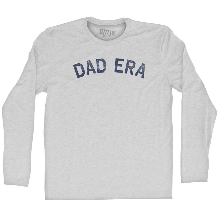 Dad Era Adult Cotton Long Sleeve T-shirt - Grey Heather