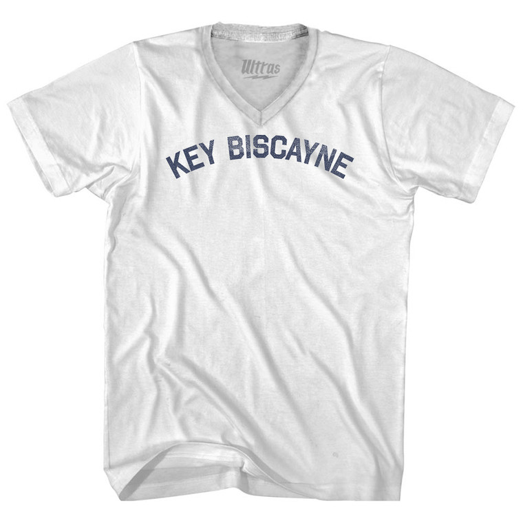 Key Biscayne Adult Tri-Blend V-neck T-shirt - White