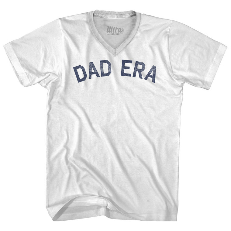 Dad Era Adult Tri-Blend V-neck T-shirt - White