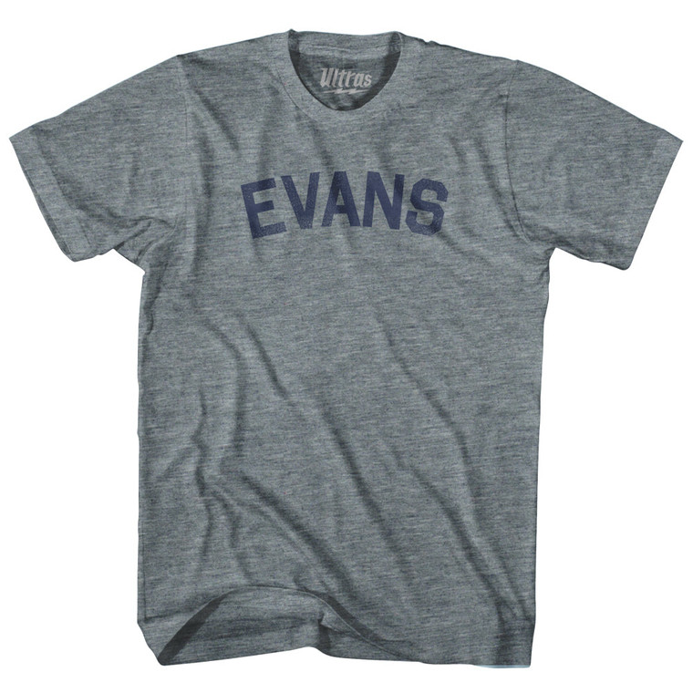 EVANS Adult Tri-Blend T-shirt - Athletic Grey