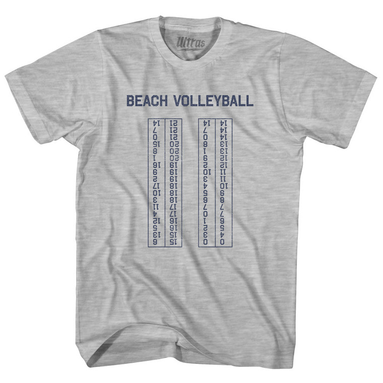 Beach Volleyball Switch Every 7 Points Scoring Chart Youth Cotton T-shirt - Grey Heather