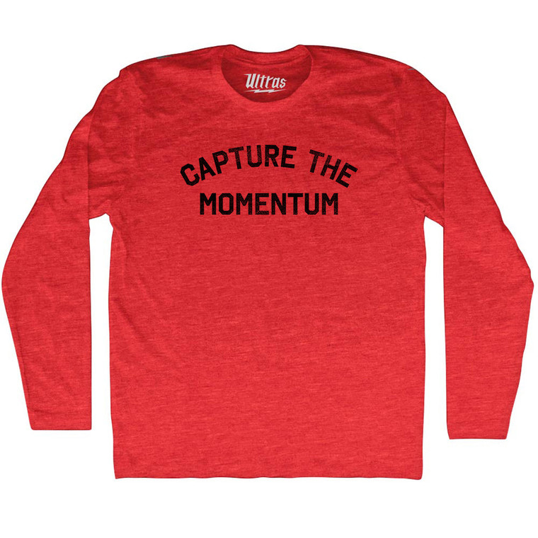 Capture the Momentum Adult Tri-Blend Long Sleeve T-shirt - Athletic Red