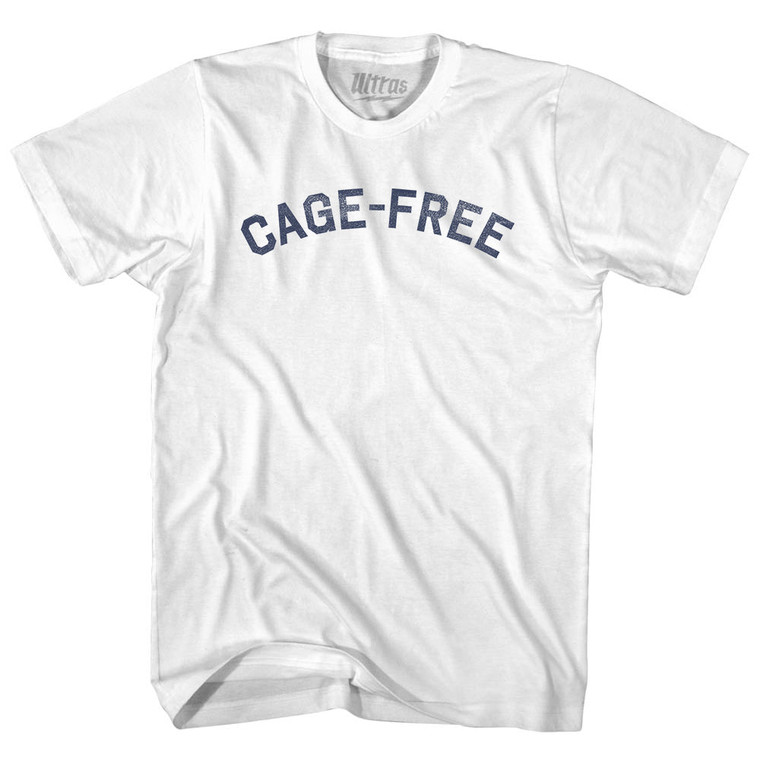 Cage-free Womens Cotton Junior Cut T-Shirt - White