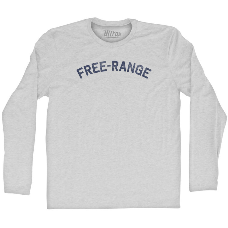 Free-range Adult Cotton Long Sleeve T-shirt - Grey Heather