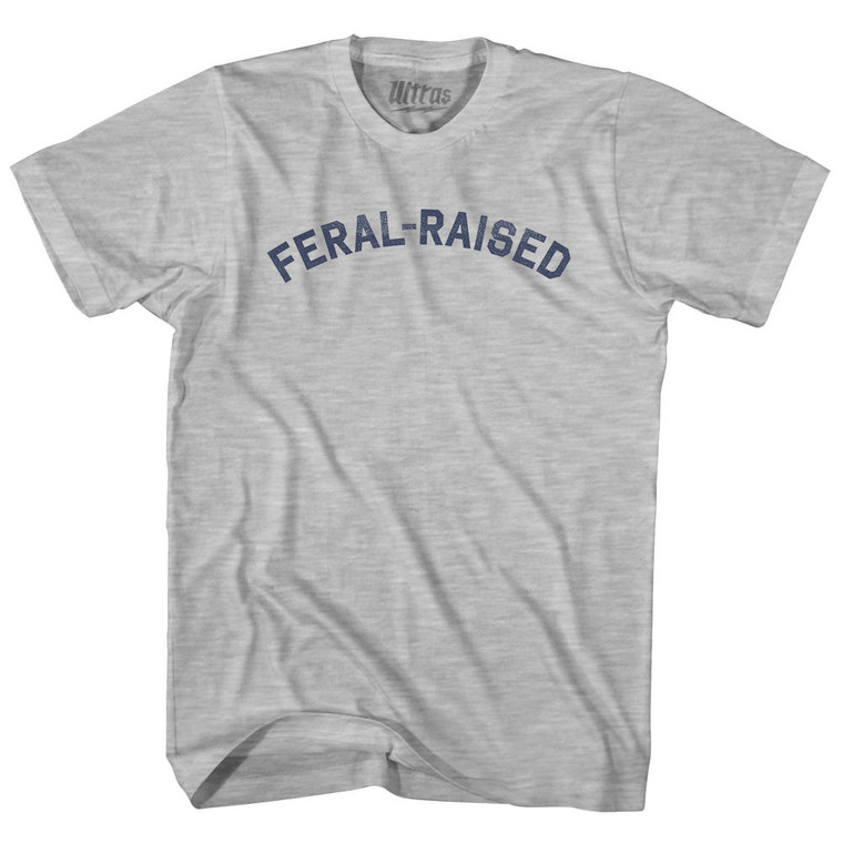 Feral-raised Adult Cotton T-shirt - Grey Heather