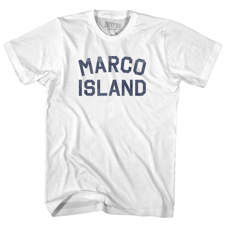 Marco Island Womens Cotton Junior Cut T-Shirt - White