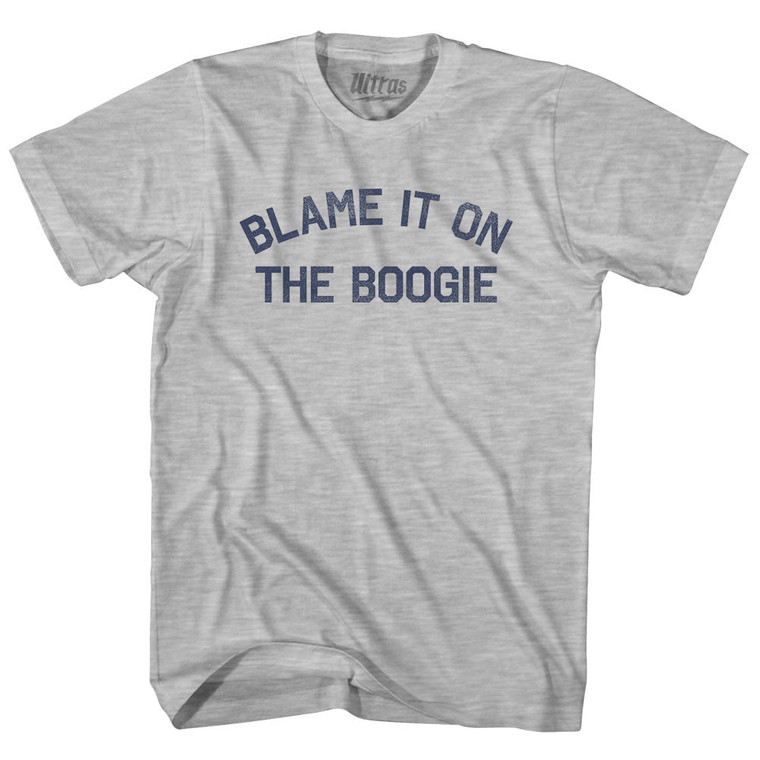 Blame It On The Boogie Adult Cotton T-shirt - Grey Heather