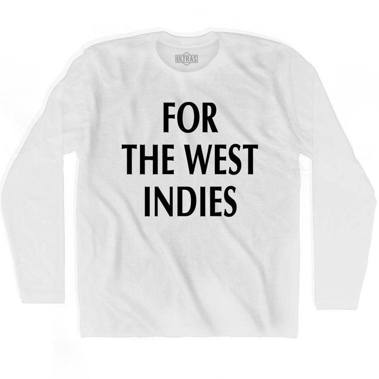 Henry Soccer For the West Indies Adult Cotton Long Sleeve Soccer T-shirt - White