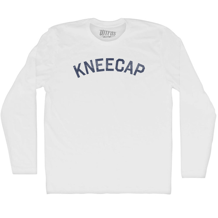 Kneecap Adult Cotton Long Sleeve T-shirt - White
