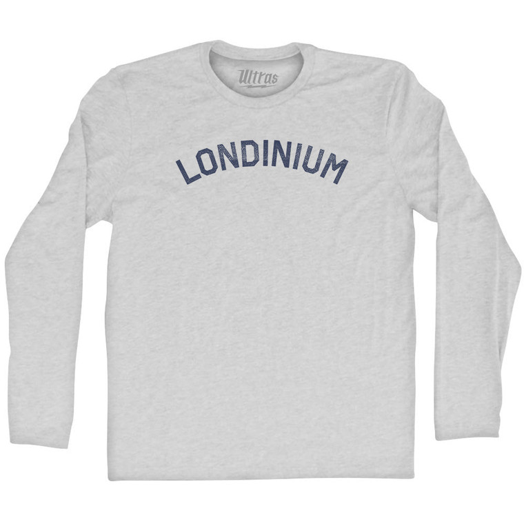 Londinium Adult Cotton Long Sleeve T-shirt - Grey Heather