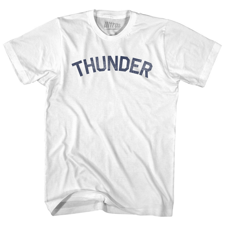 Thunder Adult Cotton T-Shirt - White