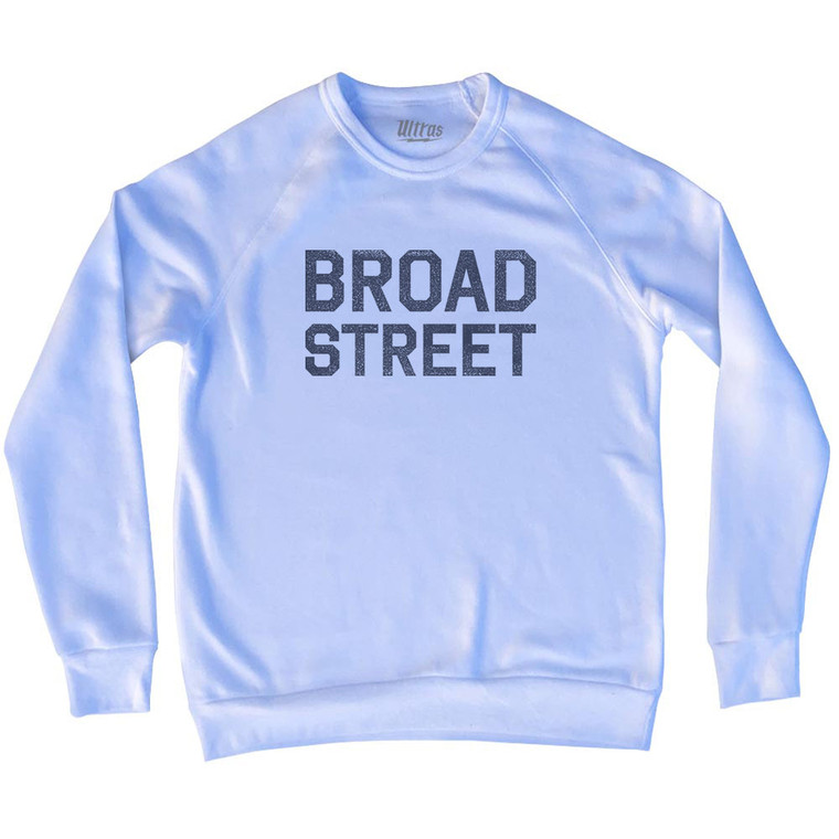 Broad Street Adult Tri-Blend Sweatshirt - White
